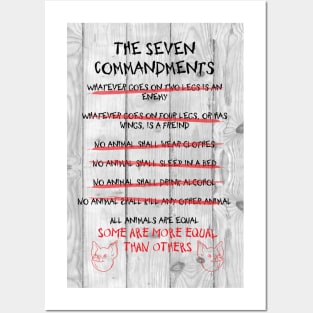 The Seven Commandments - Animal Farm Posters and Art